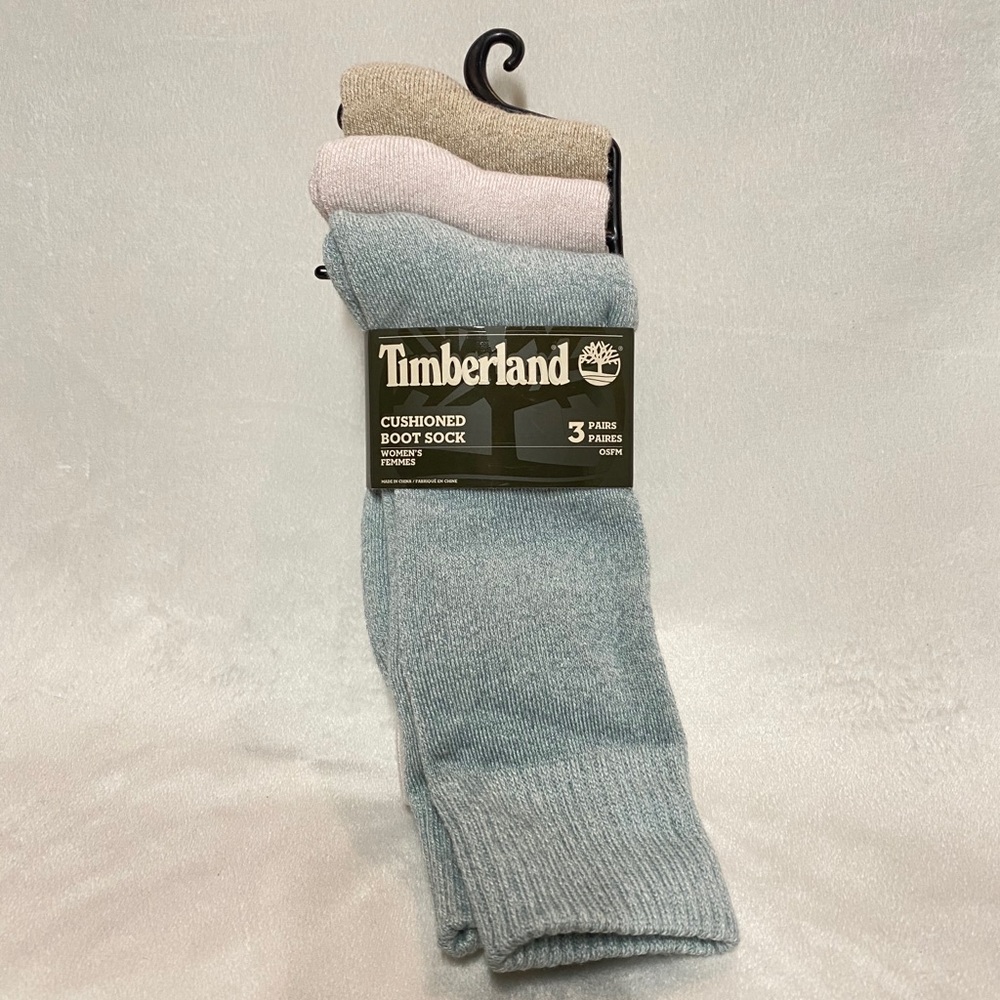Timberland Cushioned Boot Socks 3 Pairs - Picture 2 of 8